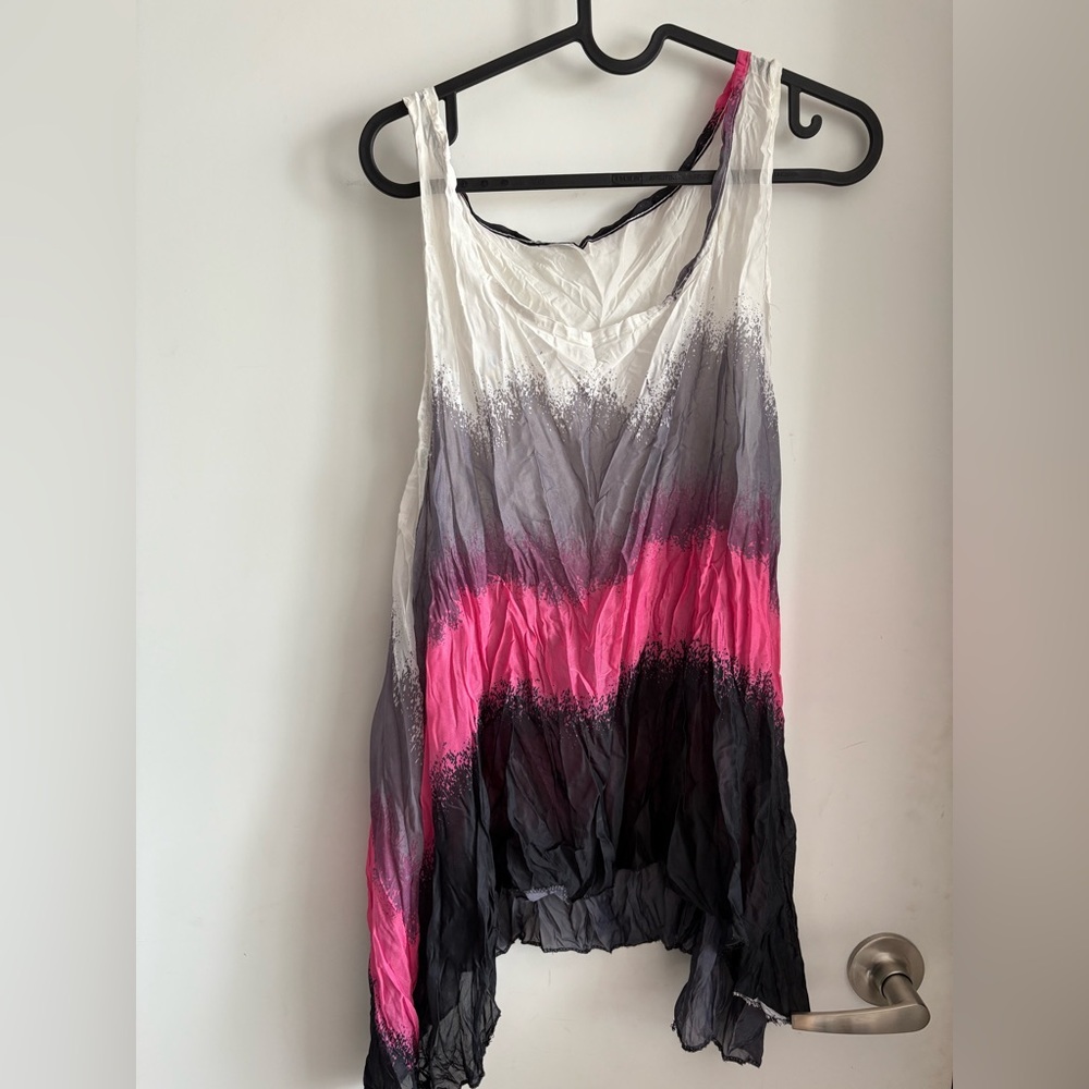 Vintage Long funky tank top / dress tie dyed Y2K festival